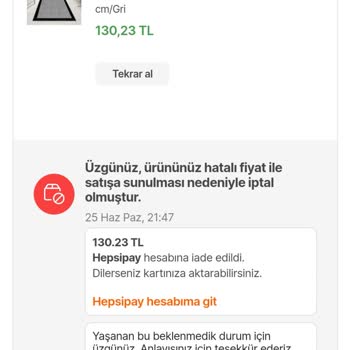 Hepsiburada Com Dan Aldığım Ürünlerin Gönderilmesini İstiyorum