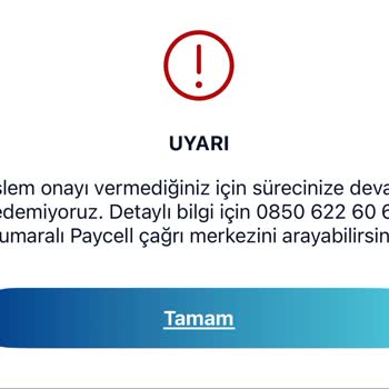 Paycell Onay Veremiyorum