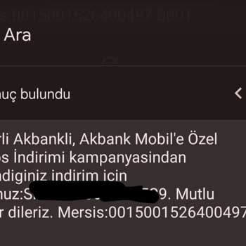 Akbank Kampanya İndirimi Yapılmadı