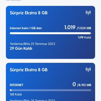 Turkcell İnternet Aşım 1gb