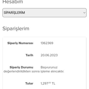 Evkur Alışveriş Ürünün Gecikmesi Tarafıma İletilmemesi