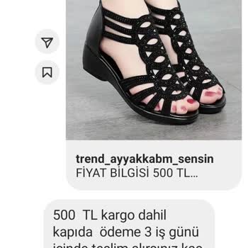 Trend _ayyakkabım_sensin (Instagram) Sipariş Verdiğim Ürün Yerine Başka Gönderdi