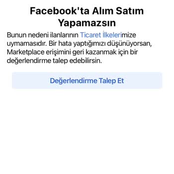 Facebook Marketplace Sorunu Engellendi