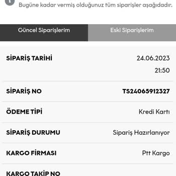Tofisa Siparişimin Kargoya Verilmemesi