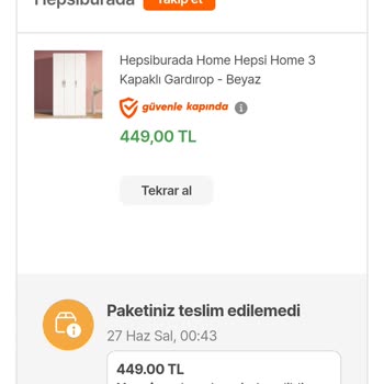 Hepsiburada Bilgim Dahilinde Olmadan Kargolanan Ürünü İptal Ediyor