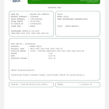 Garanti Bankası EFT İptali