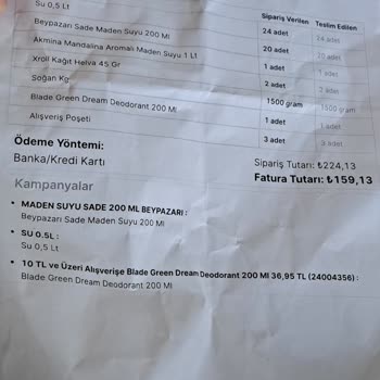 A101 Kapıda Uygulaması İle Mağazasının Daima Eksik Ürün Teslim Etmesi