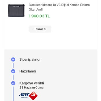Hepsiburada Satıcı Ürünü Kargoda İptal Etti.