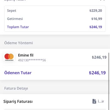 GetirYemek İptal Sipariş Ücret İadesinin Olmaması