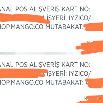 Mango Ücret İki Defa Çekildi Ve Siparişim Gözükmüyor
