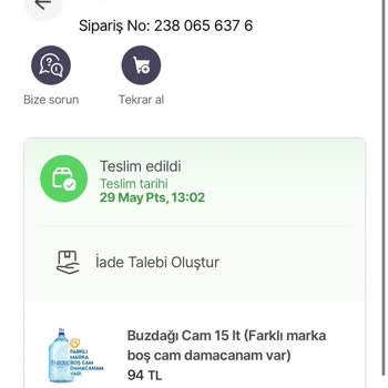 Buzdağı Cam Damacana İadesi Hem Genel Müdürlükleri Hem De Bayileri Vasat