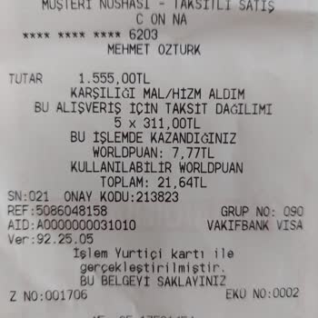 VakıfBank World Kredi Kartı Kampanyaya Uymuyor