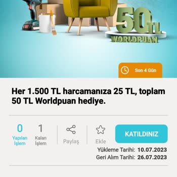 VakıfBank World Kredi Kartı Kampanyaya Uymuyor