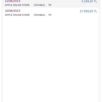 Apple Bir Başkası Tarafından Kredi Kartımdan Online 40.197.00 TL Param Gitti