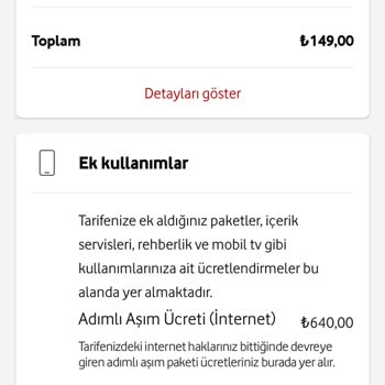 Vodafone İnternet Aşım