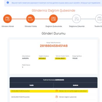 Horoz Lojistik 40 Dakika Mesafede 4 Gündür Bekleyen Gönderi?