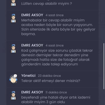 itemsatış Çalışmayan Kod İade Bekliyorum.