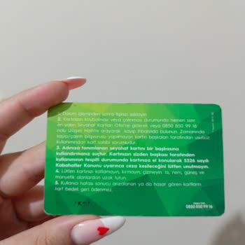 BURULAŞ Kartımın Numarası Silindi