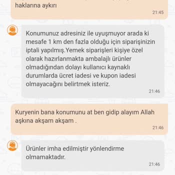Trendyol Yemek Gelmeyen Siparişin Ücreti