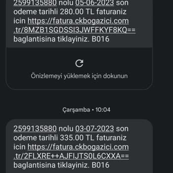 CK Boğaziçi Elektrik Başkasının Faturasında Numaram Kayıtlı Ve Fatura Bilgisi Bana Geliyor