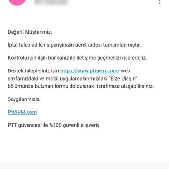 PttAVM Ücret İadesi Yapılmıyor