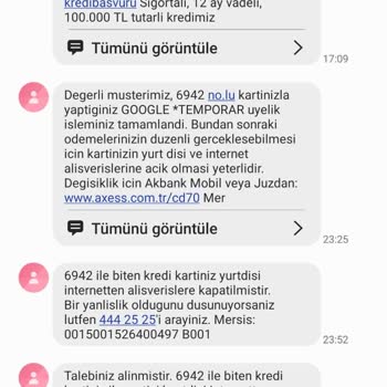 Akbank Google *temporar Üyelik İşlemini
