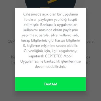 Cepte TEB Uygulamasına Giremiyorum