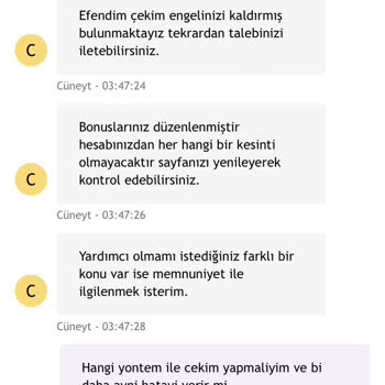 Sahabet Çekim Talebi Reddedildi