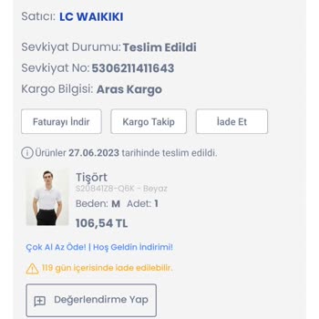 Aras Kargo Ücretini Peşin Verdim Ürünün Teslim Alındı Diye Ama Ben Teslim Almadım