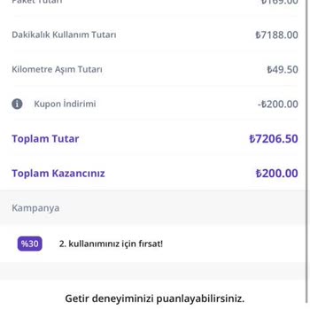 Getir Araç Uygulama Hatasından Dolayı Mağduriyet