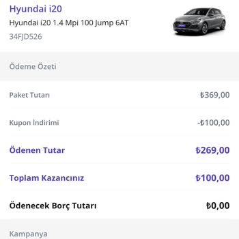 Getir Araç Ücret İadesi
