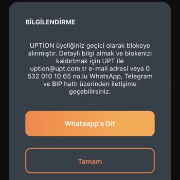 Uption Uygulaması Hesap Blokesi