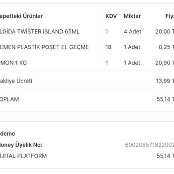 Migros Hemen Eksik Ürün Fazla Ücret Alımı