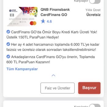 QNB Finansbank Kart Üyelik Ücreti