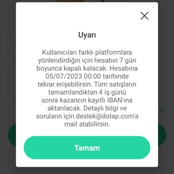 Dolap Hesabıma Haksızca Bloke Koydu!