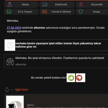 Trendyol'un Dolar Kuruna Bağlı Sipariş İptali