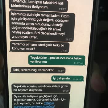 Dyson Sipariş İptali Yalanları
