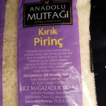 Anadolu Mutfağı Marka Kırık Pirinç İçinde Böcekler Vardı