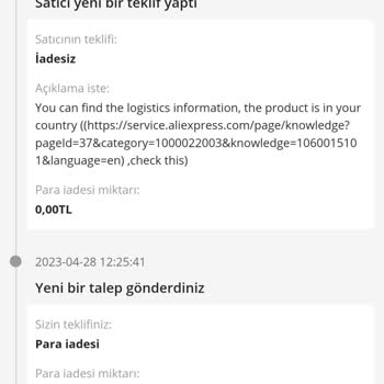 Aliexpress Para İade Edilmemesi
