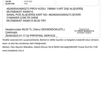CV Maker Onayım Olmadan Hesabımdan Para Çekti