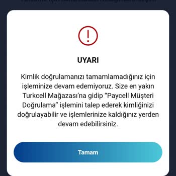 Paycell Kimlik Doğrulama Hatası