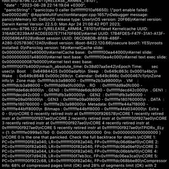 iPhone 12 Pro Max Panic Full Hatası