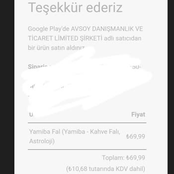 Yamiba Onay/fal Maili Gelmedi