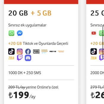 Vodafone Seçtiğim Dışında Başka Paket Tanımladı