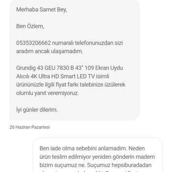 Hepsiburada Grundig 43geu 7830 Televizyon Siparişi
