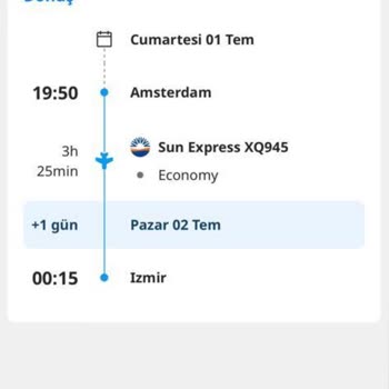 Sun Ekspress Bileti Tarih Değişiklik Hk.