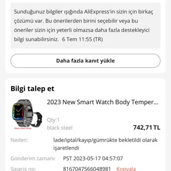 Aliexpress Teslim Edilmeyen Kargo