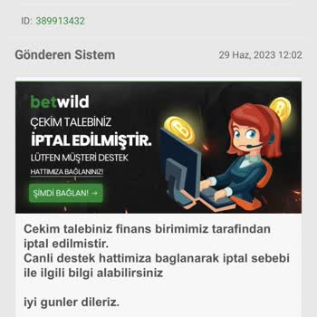 Betwild Çekim Talebini Ödemiyor