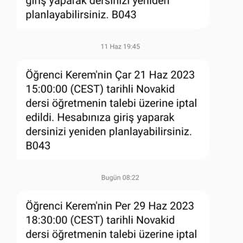 NovaKid Novakids Ders İptalleri Zararımıza