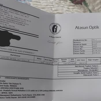 Atasun'dan Aldığım Rayban Gözlüğün Çerçevesi Soyuldu, Değişim Talep Ediyorum